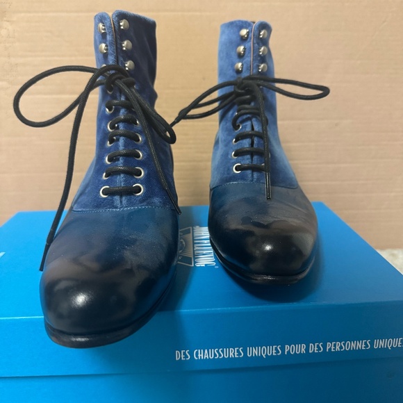 FOX & FLUEVOG EUGENE POSH LACE-UP BOOTS - Picture 1 of 5